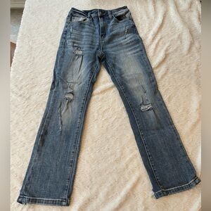 Risen Distressed Jeans in Faded Blue
